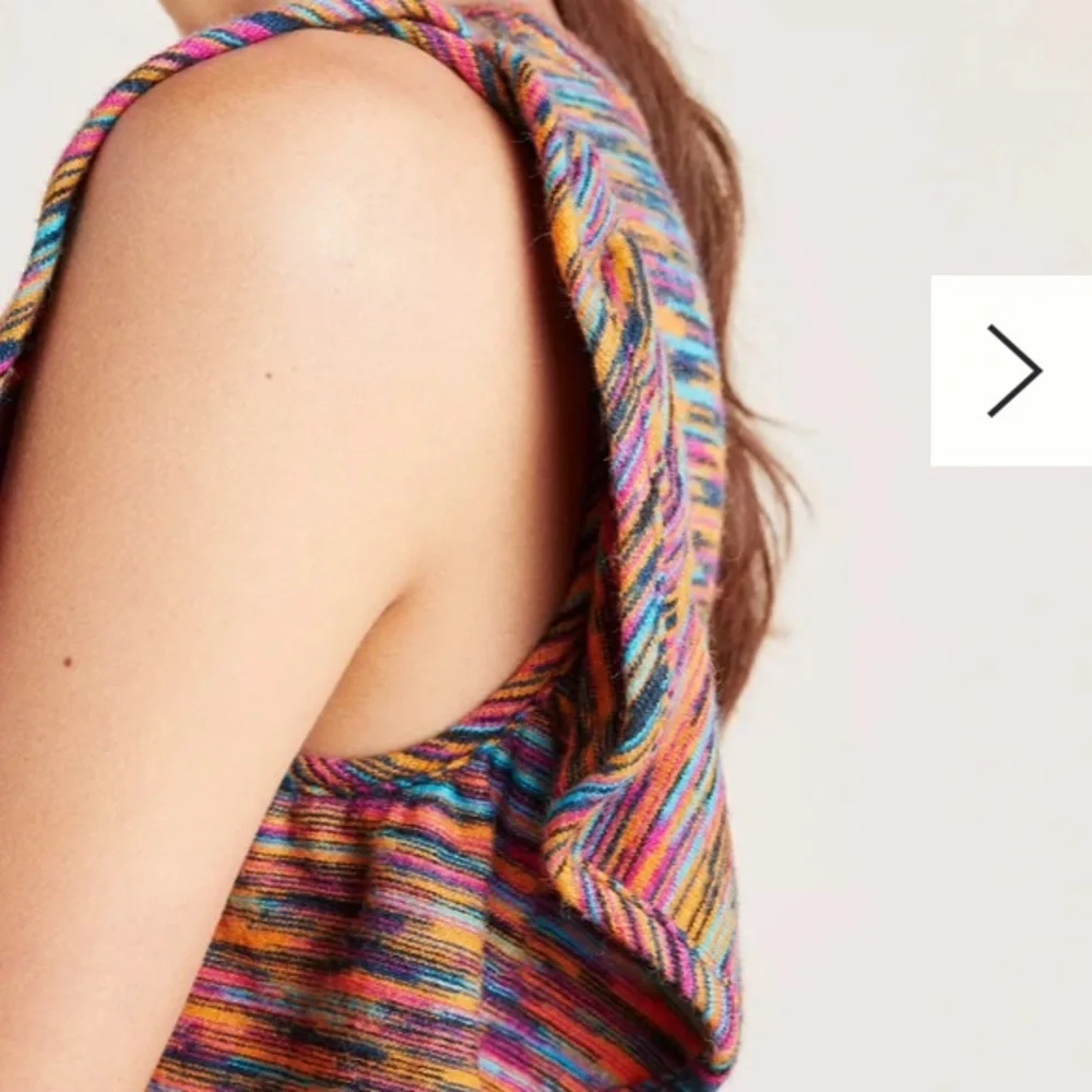 Anthropologie Ruby Striped Flutter Sleeve knit multicolor Top XS